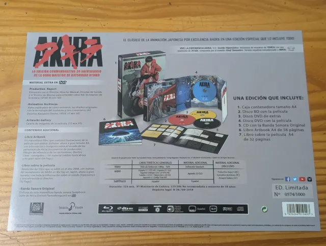 Akira Edición Coleccionista Blu-ray 30 Aniversario