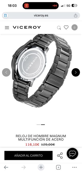 Reloj Viceroy 401187 Negro hombre