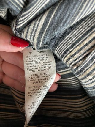 Chaqueta de piel marrón