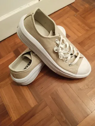 Converse plataforma beige EU38