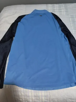 Chaqueta Adidas cremallera azul y blanca