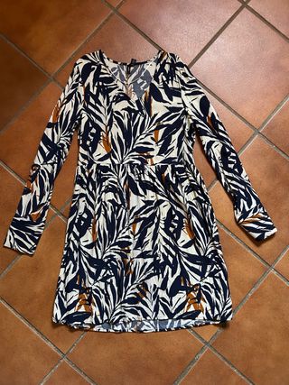 Vestido estampado hojas TALLA S
