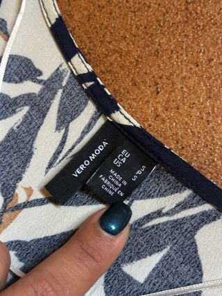 Vestido estampado hojas TALLA S