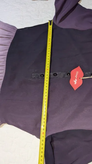 Vestido largo degradado morado y blanco