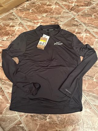 Camiseta Nike Running Media Cremallera Dri-FIT