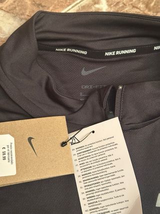 Camiseta Nike Running Media Cremallera Dri-FIT