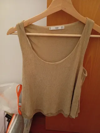 Top Mango Beige Talla S