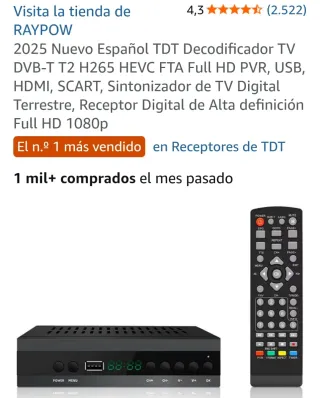 Televisor Bluesens + Decodificador RAYPOW DVB-T HD