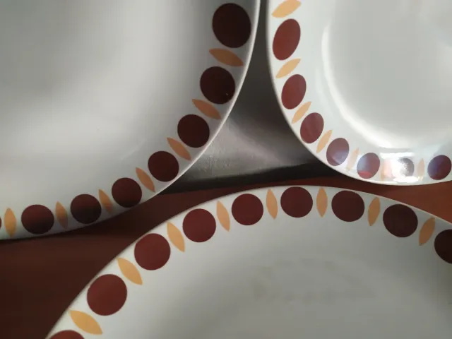 3 Platos Moahsa porcelana