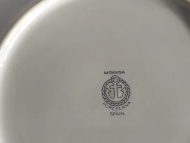 3 Platos Moahsa porcelana