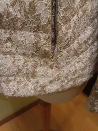 Chaqueta acolchada encaje