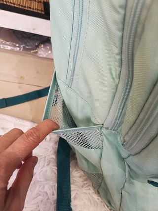 Mochila escolar niña turquesa estampado