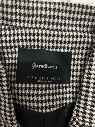 Chaleco paño pata gallo Stradivarius Talla M