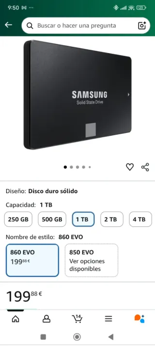 SSD Samsung 860 EVO 1TB – Original /Fotos del int.