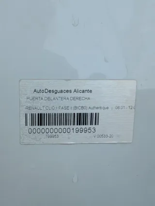 Puerta Derecha Clio II Coupé