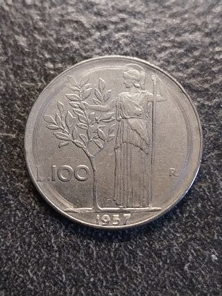 100 Lire 1957 Minerva Italia
