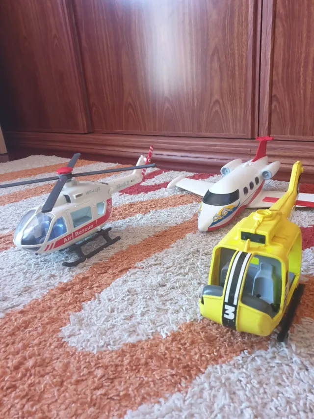 Lote Helicópteros y Avión Playmobil