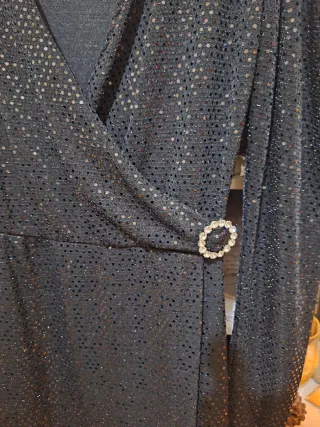 Vestido negro lentejuelas Pull&Bear