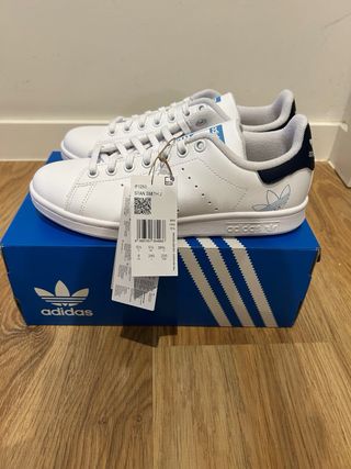 Zapatillas Adidas Stan Smith J Blancas Talla 38.5