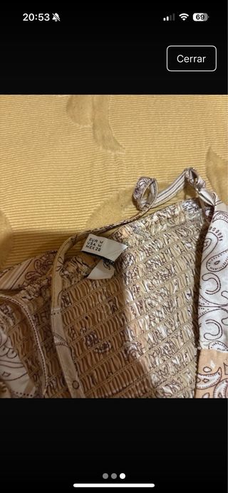 Top bandeau con stampa foulard