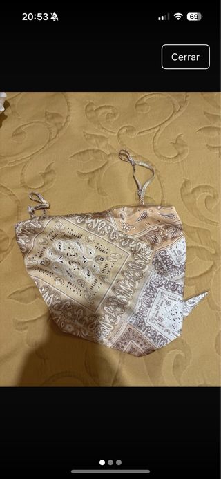 Top bandeau con stampa foulard
