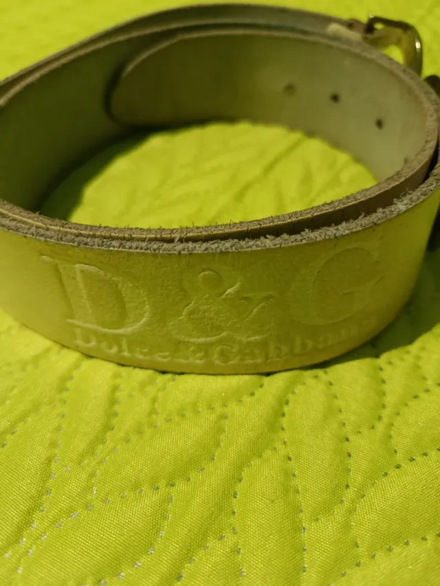 Cinturón D&G Beige y Plateado