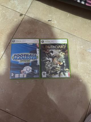Juegos Xbox 360 Football Manager 2006 y Legendary