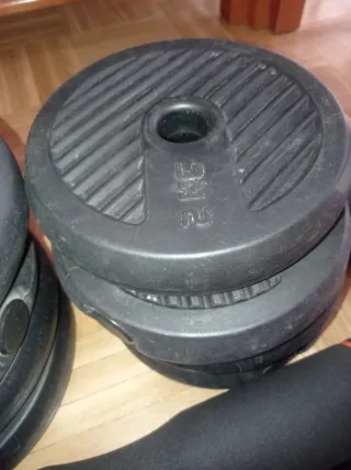 Juego de pesas y mancuernas ajustables