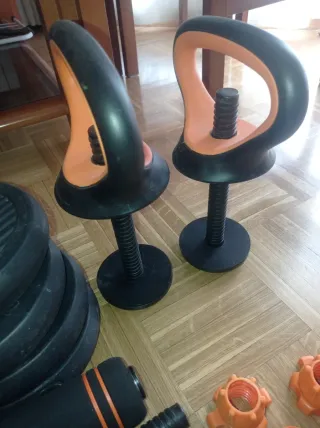 Juego de pesas y mancuernas ajustables