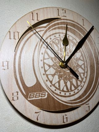 Orologio da parete BBS design cerchio auto