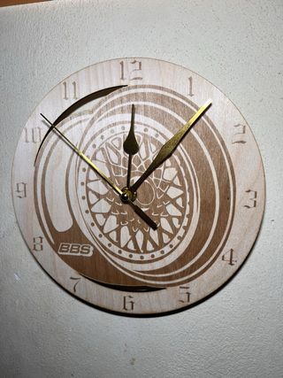 Orologio da parete BBS design cerchio auto