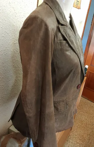Blazer vintage cuero genuino Heeli mujer M o 38-40