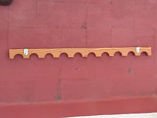 Soportes de madera para 10 cañas de pescar