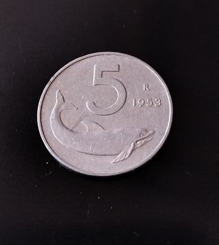 5 Lire 1952 Delfino Italia