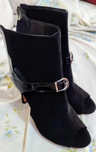 Stivaletti neri tacco alto donna Tg 40