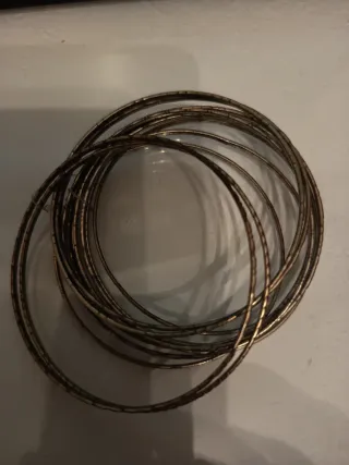 12 Pulseras Hindúes Plateadas