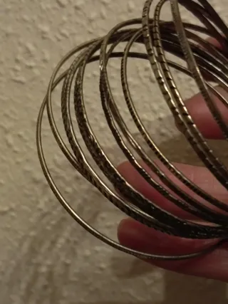 12 Pulseras Hindúes Plateadas