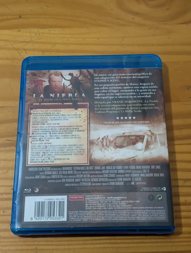 La Niebla Blu-ray Edición Especial 3 Discos