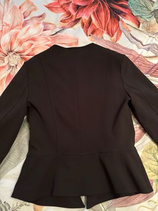 Giacca elegante nera zip oro taglia M