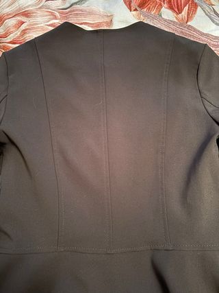 Giacca elegante nera zip oro taglia M