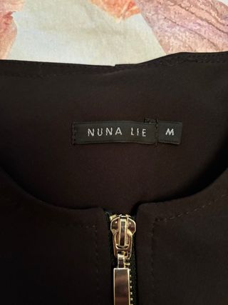 Giacca elegante nera zip oro taglia M