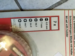 Set 7 puntas destornillador con soporte