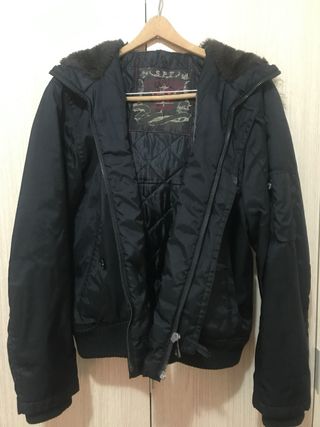 Chaqueta Springfield Negra con Capucha