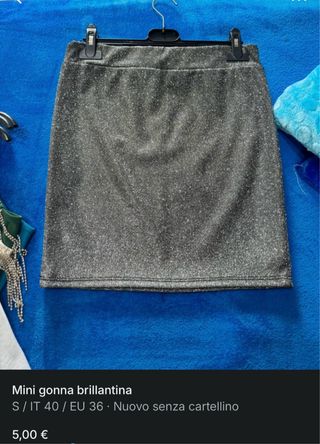 Mini gonna glitterata S/IT 40 EU 36