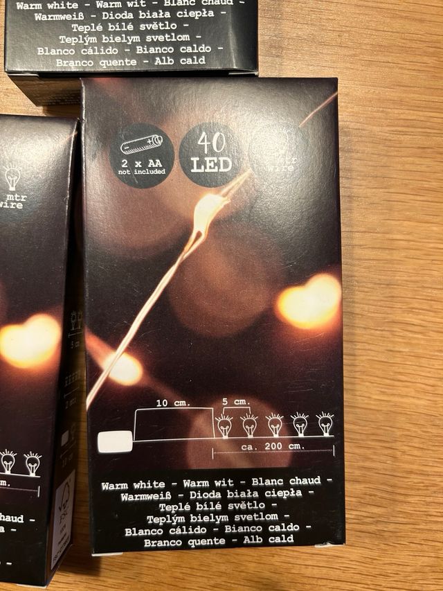 Set da 5 confezioni Micro luci LED Natale