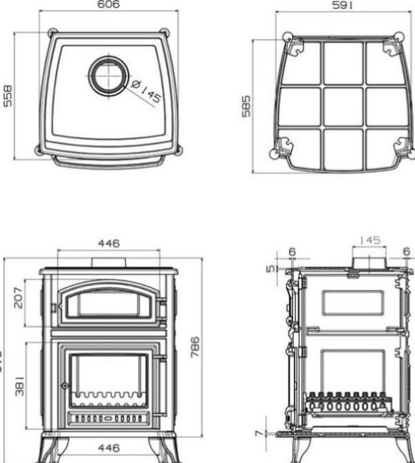 Estufa Leña Antares  Horno