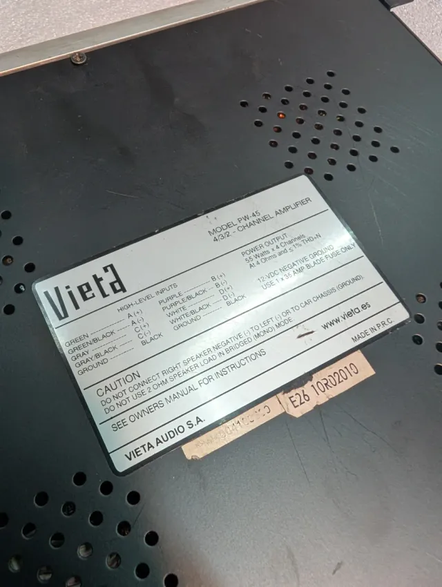Amplificador Vieta PW-45 4 Canales
