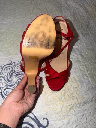 Sandalias tacón Marypaz rojas