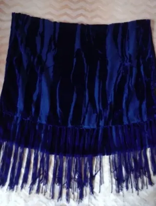 CHAL TERCIOPELO AZUL