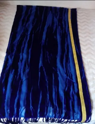CHAL TERCIOPELO AZUL